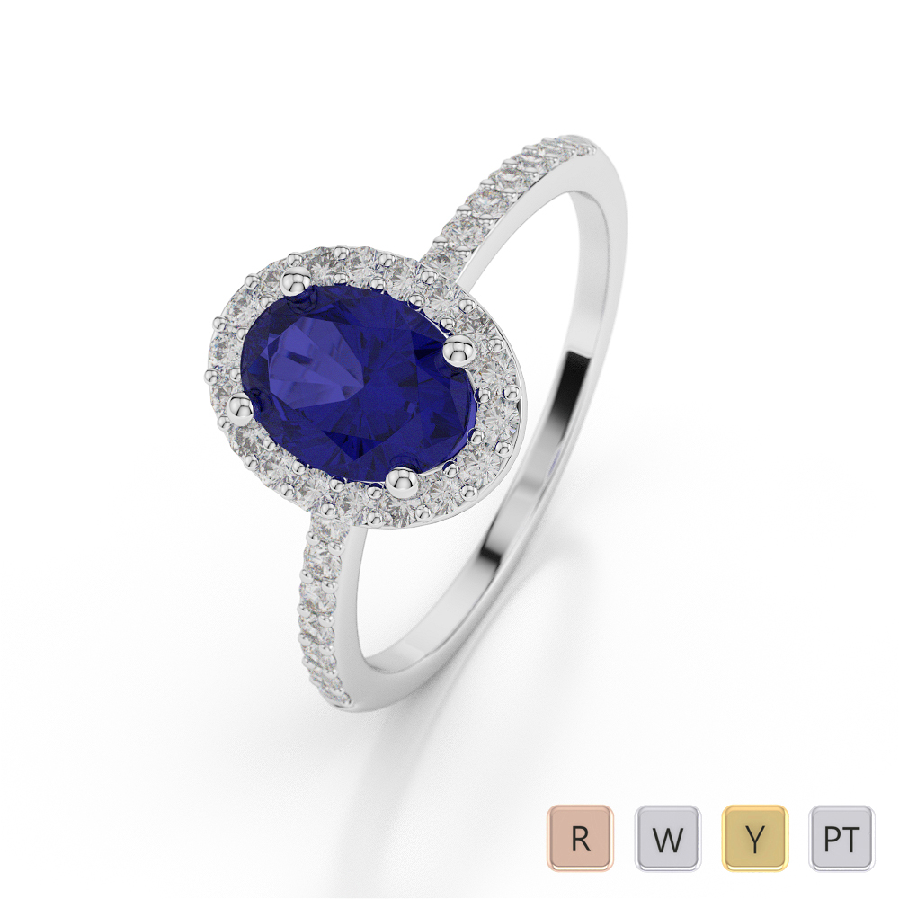 Oval shaped on sale sapphire ring