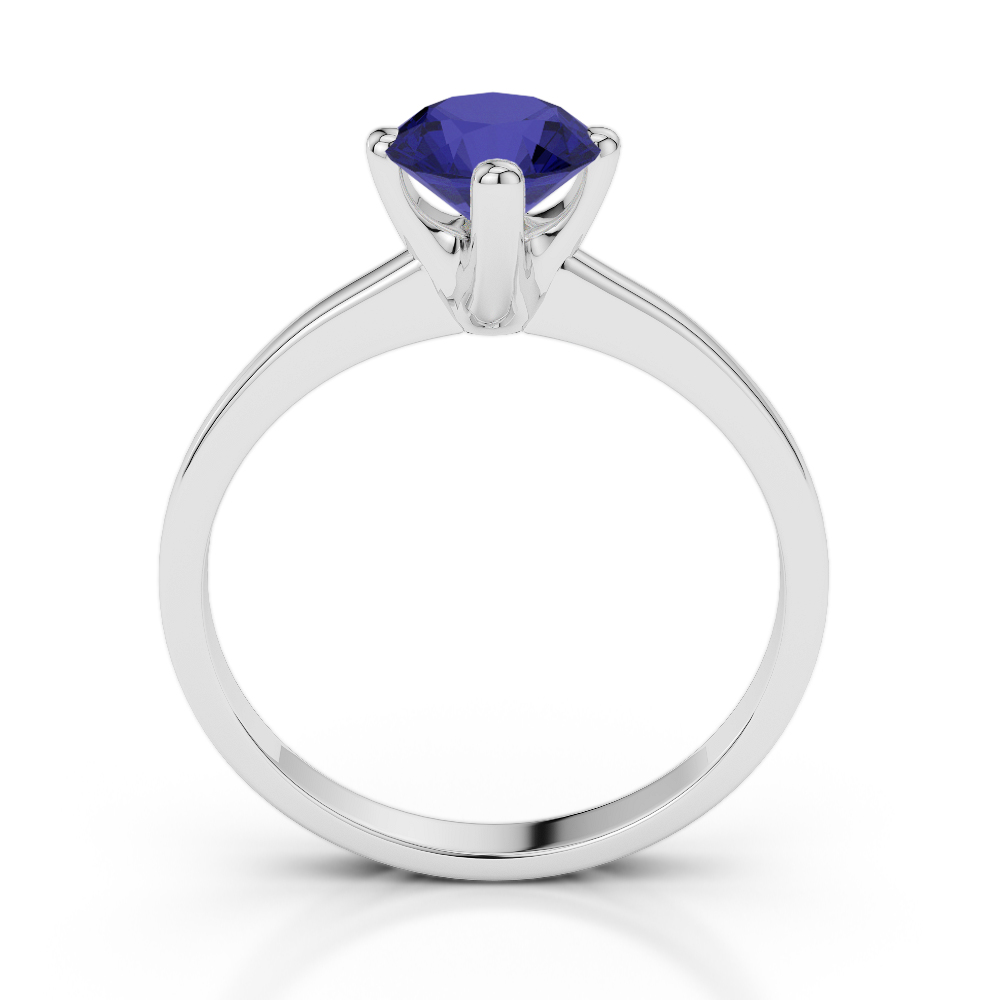 Gold / Platinum Round Cut Sapphire Engagement Ring AGDR-2028