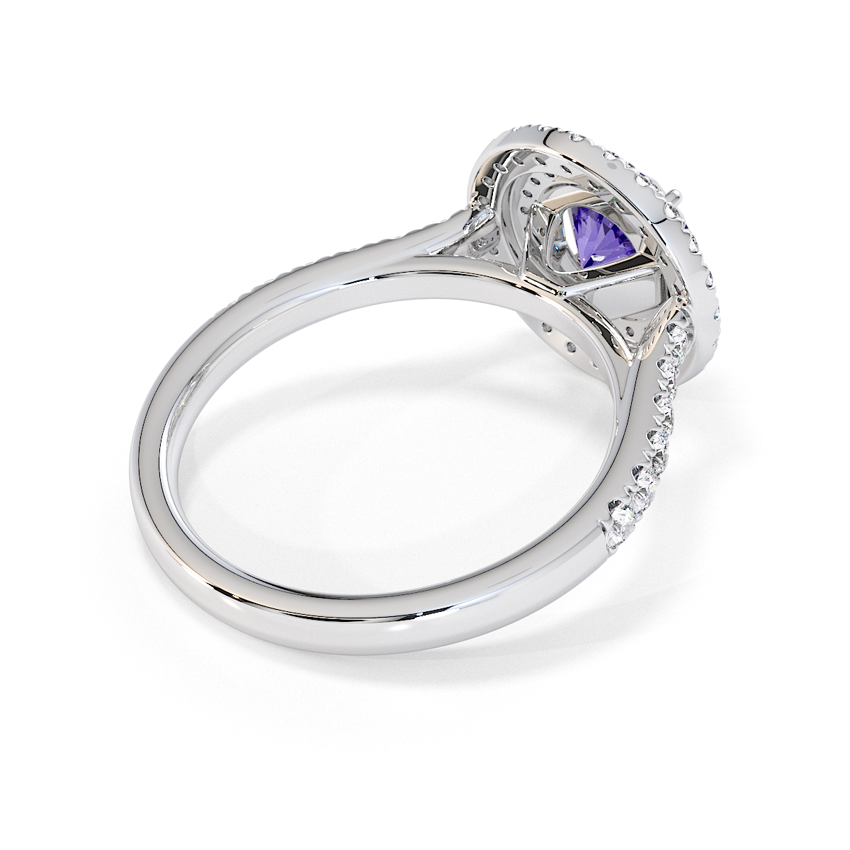 Gold / Platinum Tanzanite and Diamond Engagement Ring RZ3401
