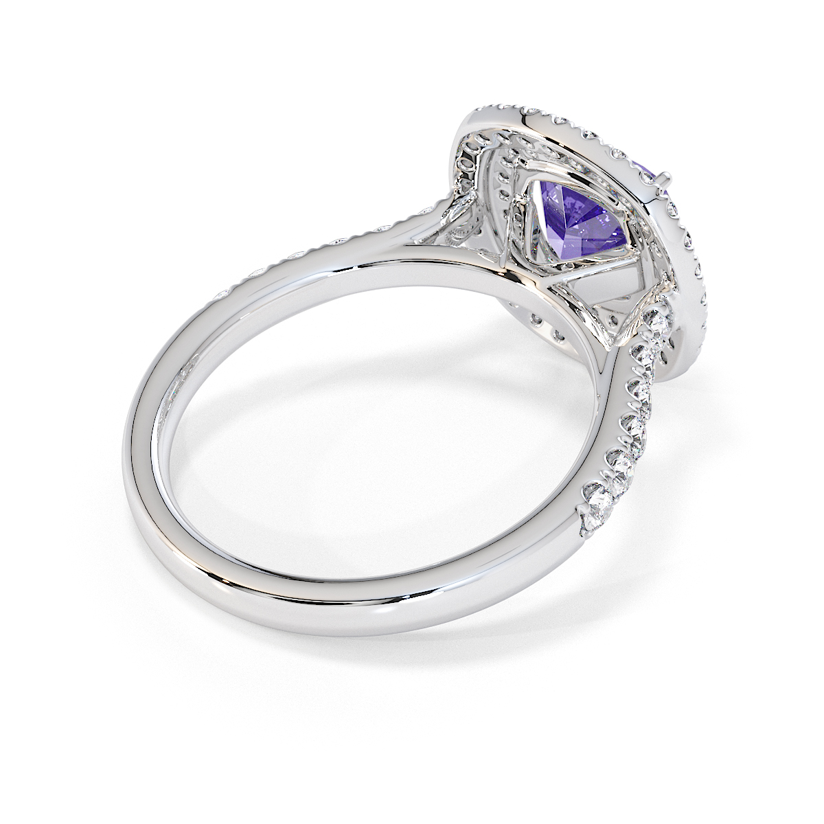 Gold / Platinum Tanzanite and Diamond Engagement Ring RZ3405