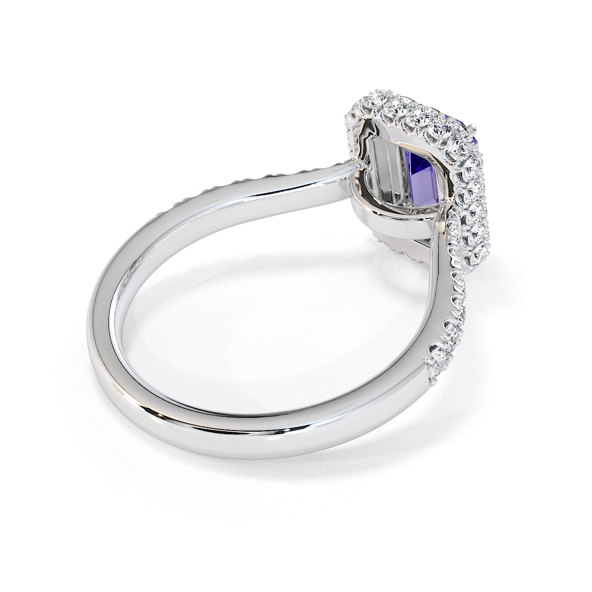 Gold / Platinum Tanzanite and Diamond Engagement Ring RZ3410