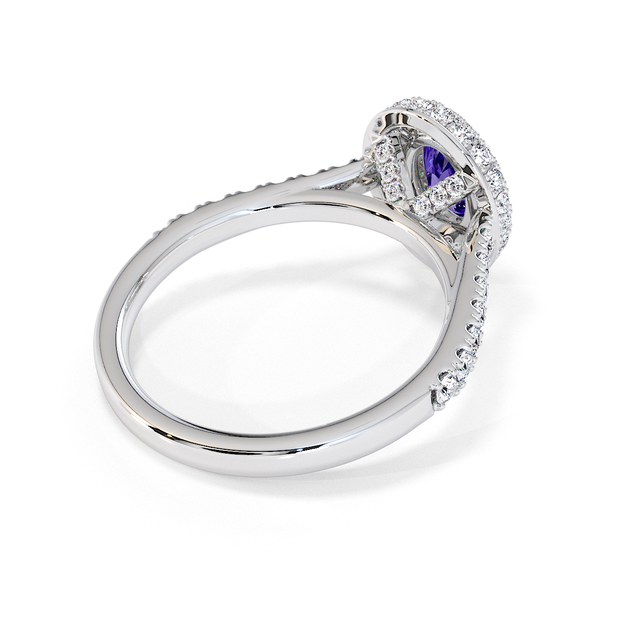 Gold / Platinum Tanzanite and Diamond Engagement Ring RZ3421
