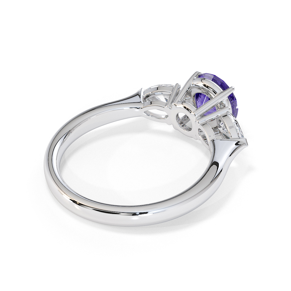 Gold / Platinum Tanzanite and Diamond Engagement Ring RZ3432