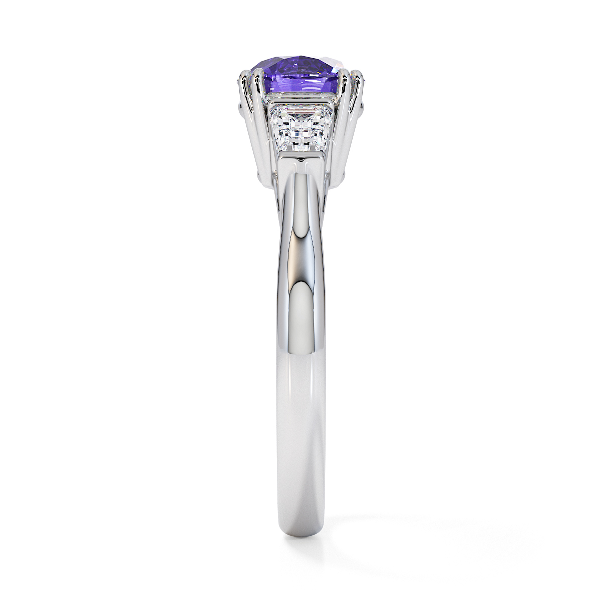 Gold / Platinum Tanzanite and Diamond Engagement Ring RZ3434