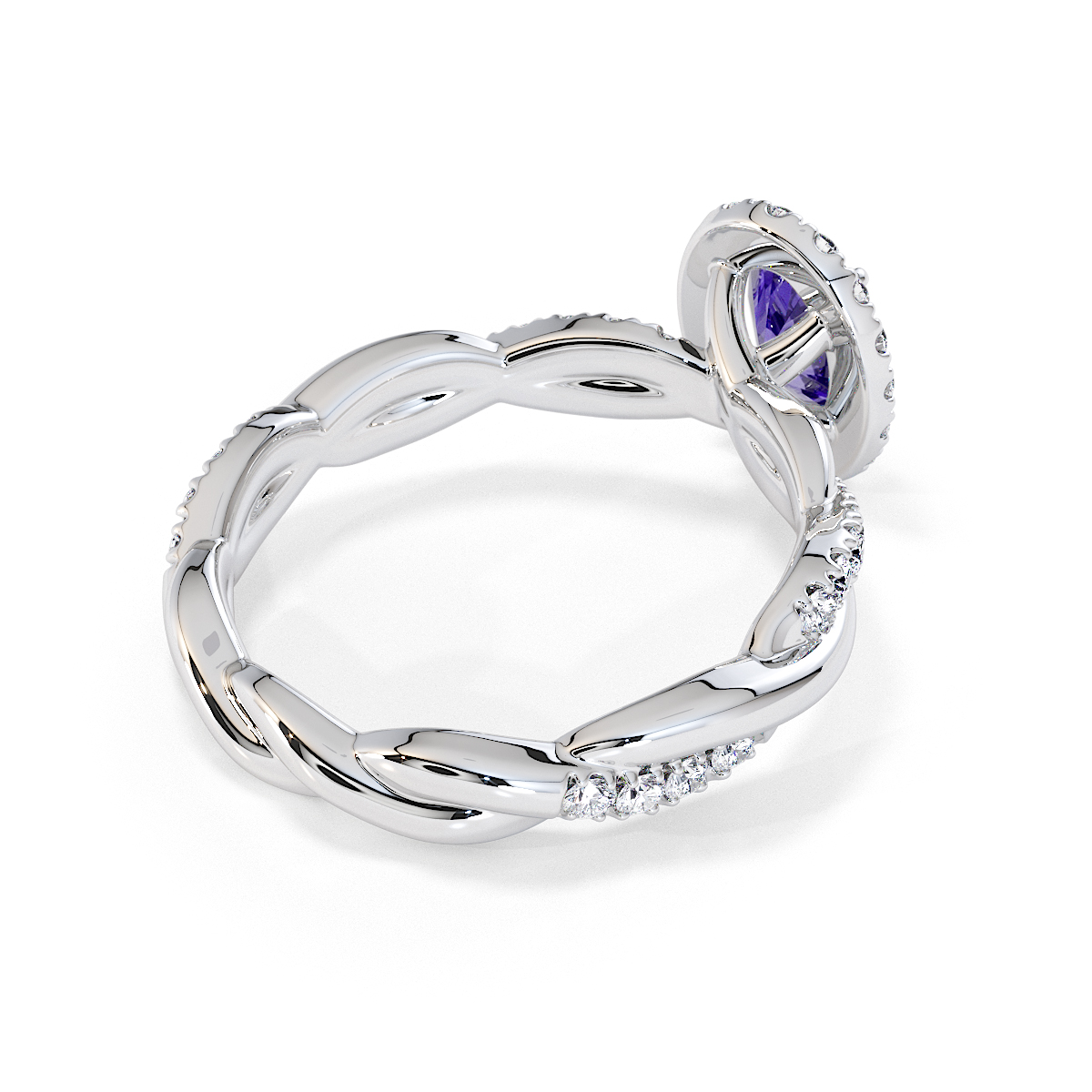 Gold / Platinum Tanzanite and Diamond Engagement Ring RZ3456