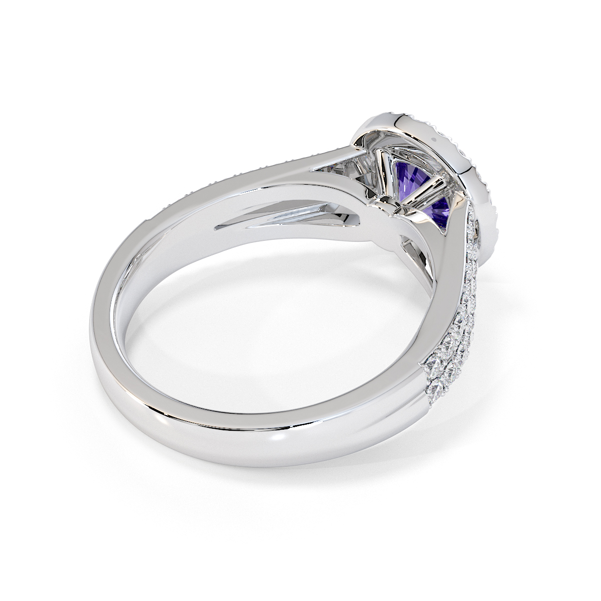 Gold / Platinum Tanzanite and Diamond Engagement Ring RZ3460