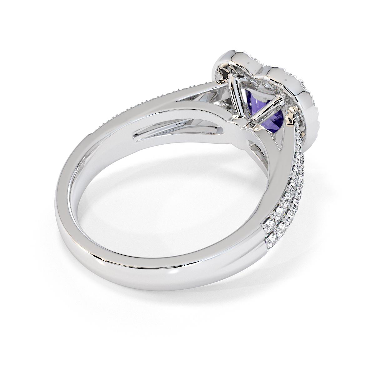 Gold / Platinum Tanzanite and Diamond Engagement Ring RZ3467