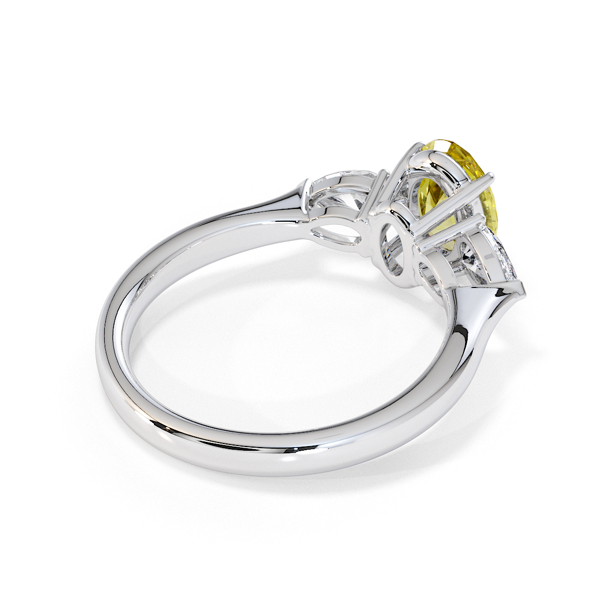 Gold / Platinum Yellow Sapphire and Diamond Engagement Ring RZ3435