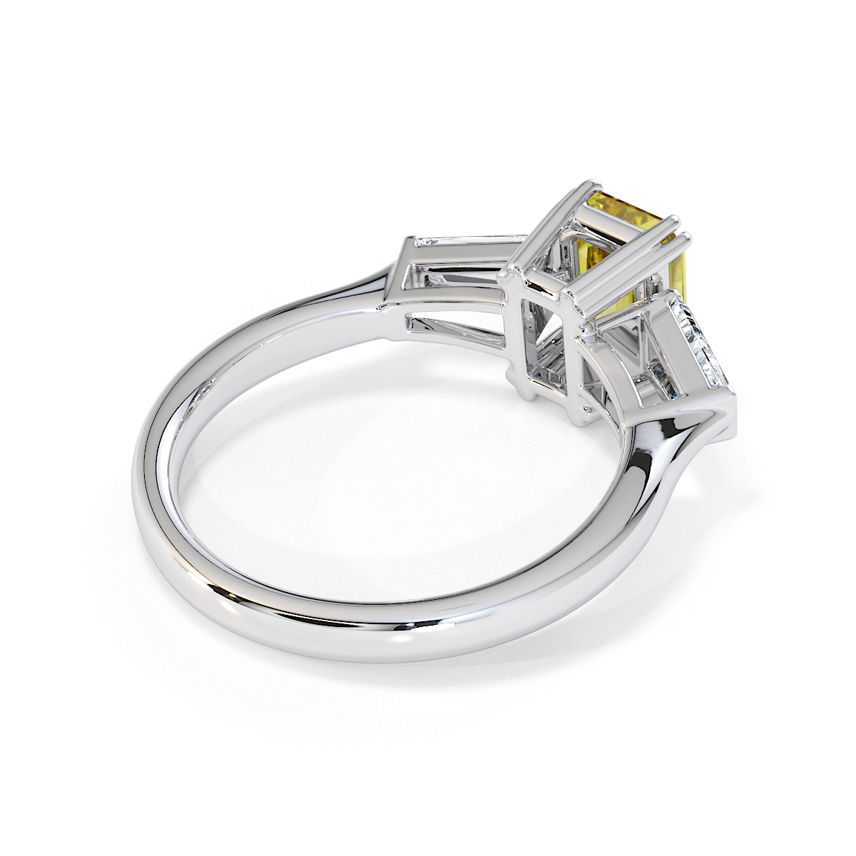 Gold / Platinum Yellow Sapphire and Diamond Engagement Ring RZ3446