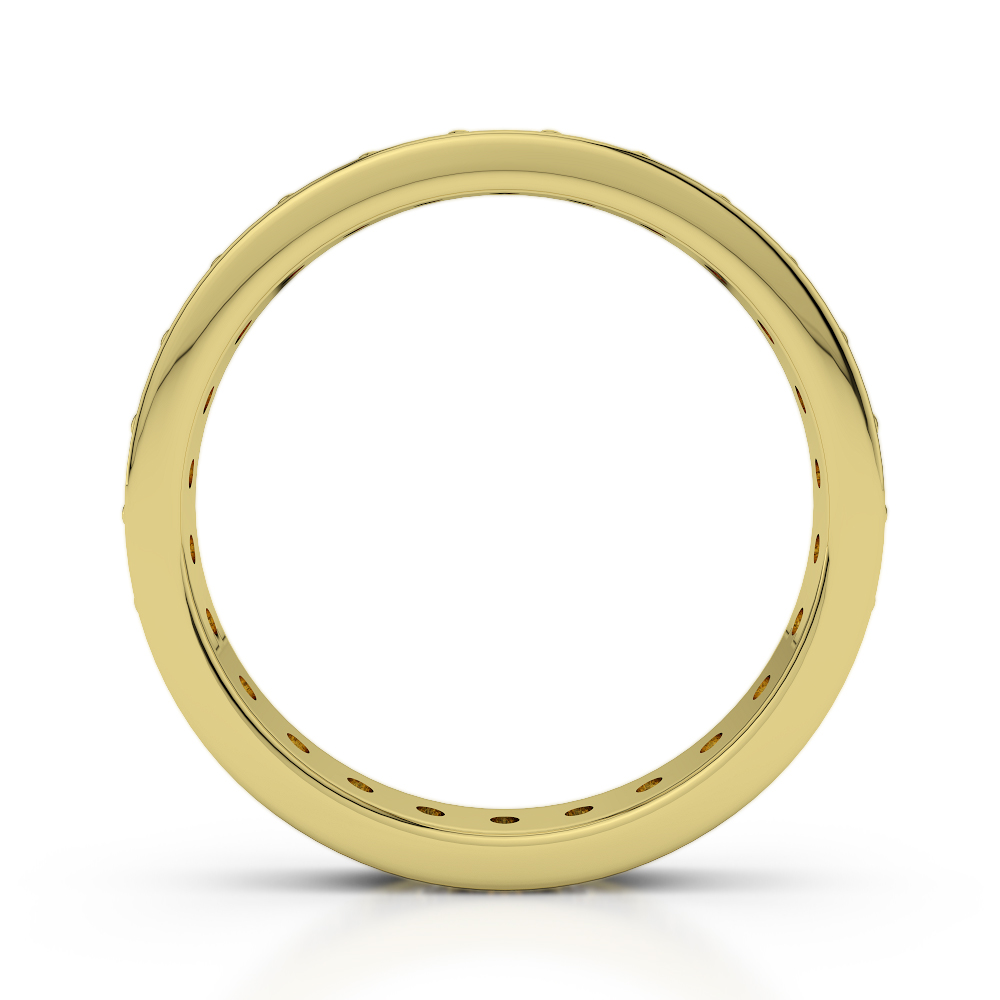 3 MM Gold / Platinum Round Cut Citrine and Diamond Full Eternity Ring AGDR-1080