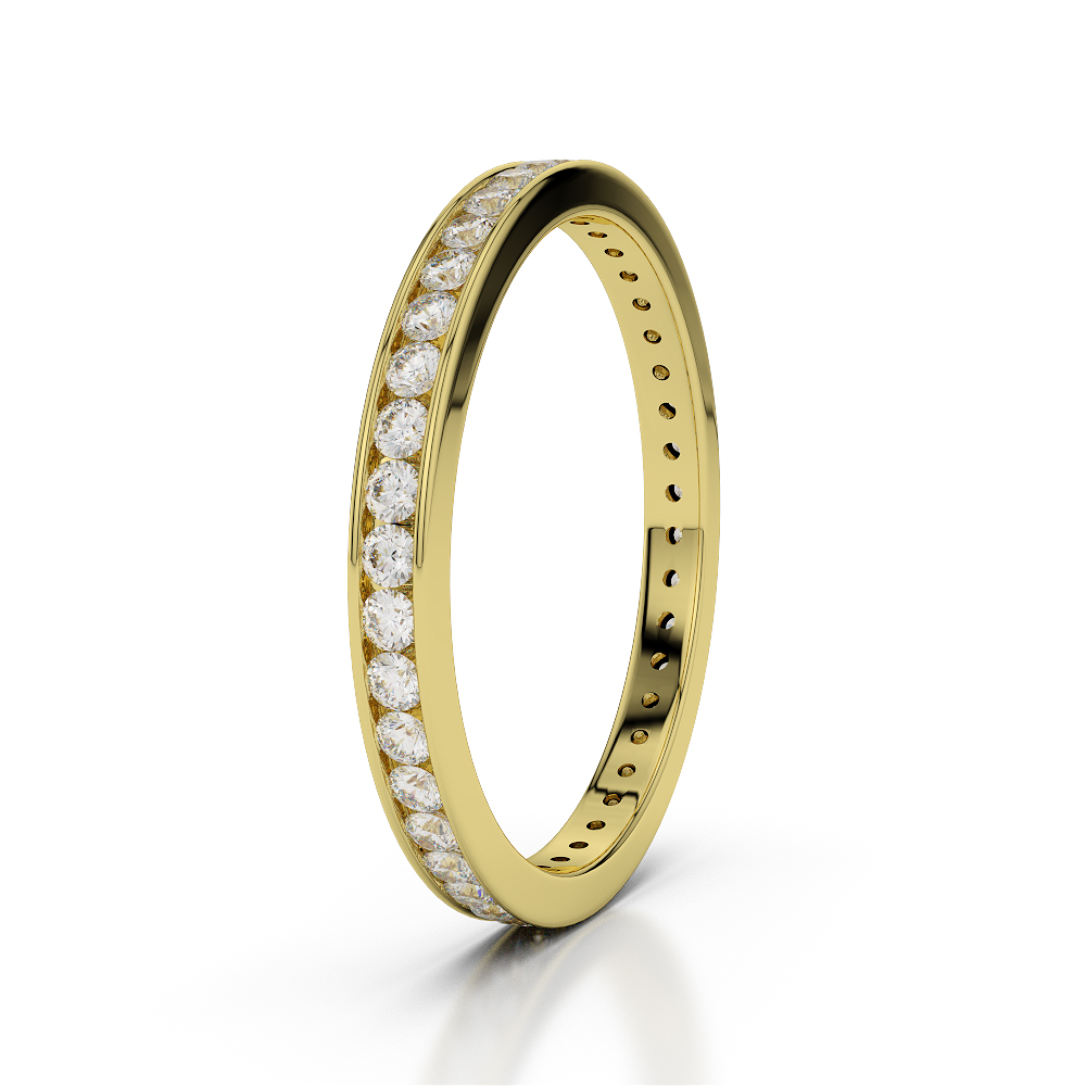 2.5 MM Gold / Platinum Diamond Full Eternity Ring AGDR-1086