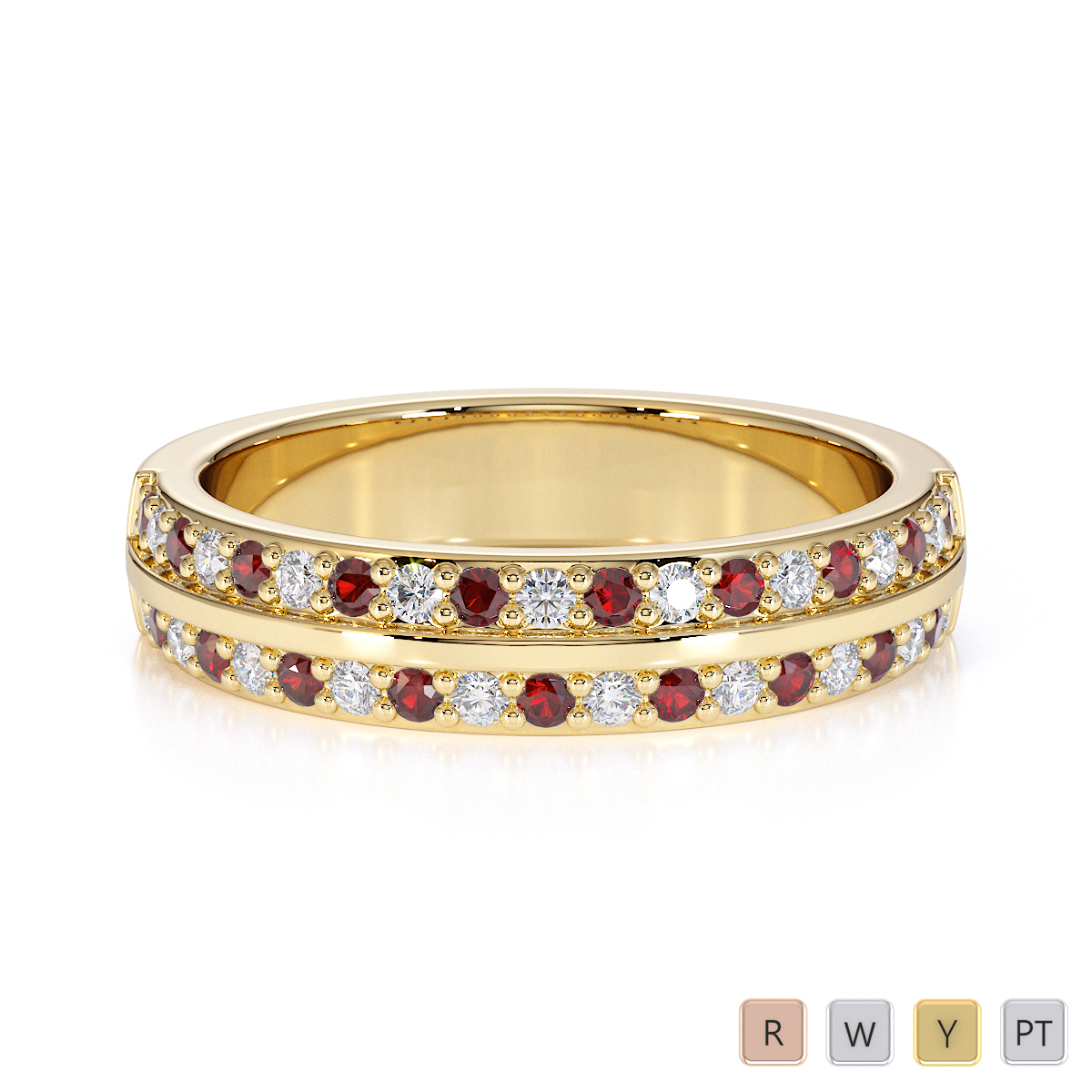 Garnet eternity ring outlet yellow gold