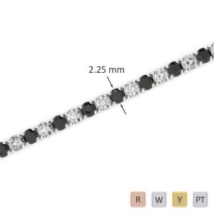 Black Diamond Bracelets Ag Sons Gold Platinum Round Cut Black Diamond With Bracelet Agbrl 1004